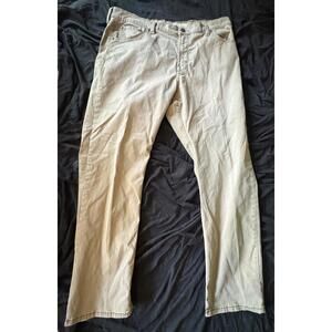 Wrangler Slim Straight Fit Khaki Jeans Pants Mens Size 38 x 30